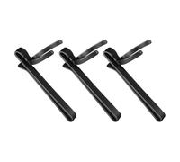 Cabilock 3 Pièces Clip Métallique pour Lampe Torche Stylo en Fer Noir 3,8x2,3x1,8 Cm Design sans Mains pour Travail et Opérations de Secours
