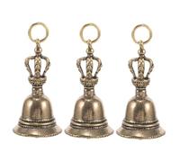 Cabilock 3 pièces Clochettes Vintage Laiton Breloques Petites Cloches pour Bricolage DIY Décorations de Noël et Porte-clés Ornements Rétro et Facile à Utiliser