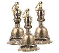 Cabilock 3 pièces Clochettes Vintage Laiton Petites Breloques de Noël pour Bricolage Bijoux Accessoires Artisanaux et Porte-clés