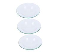 Cabilock 3 pièces Coupelles Verre Transparent pour Brûleur Huile Essentielle Coupelle Chauffante Ronde pour Cire et Huile Parfumée Accessoires de Remplacement pour Lampe