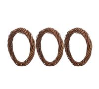 Cabilock 3 Pièces Couronne Rotin Mini Vigne Naturelle Cadre Rond Léger pour Décoration Mariage Noël Fête Lot de Couronnes Tressées DIY Branche de Rotin