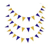 Cabilock 3 Pièces drapeau du parti triangulaire drapeaux de bannière décorations de fête bannière de banderole triangulaire multicolore articles de fête