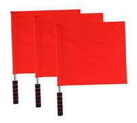 Cabilock 3 pièces Drapeaux de Signalisation de Sécurité Acier Inoxydable Rouge Drapeaux Maniables pour Course et Arbitrage Légers et Durables avec Poignée Antidérapante