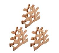 Cabilock 3 Pièces Dumbbell Rack Wooden Weight Organizer Hand Weight Storage Stand For Home Gym Training Equipment