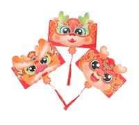 Cabilock 3 Pièces Enveloppes Rouges Chinoises Pliables pour an Festifs avec Emplacements Carte Design de et Traditionnels Festival Printemps