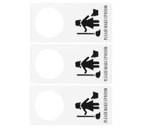 Cabilock 3 Pièces Hanging Door Sign For Hotel Handles Please Make Up Clean Hangers Acrylic Door Handle Signage For Hotel Office Dormitory