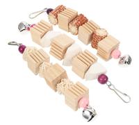 Cabilock 3 Pièces Jouets pour Oiseaux Rigolos, à Mâcher, en Os de Seiche | Balle en Rotin, Cœur en Rafle de Maïs, Léger, pour Perroquets et Oiseaux Domestiques, Installation Simple Couleur Aléatoire