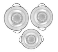 Cabilock 3 pièces Lot de Passoires Acier Inoxydable Bassins à Mailles Fines pour Lavage Riz Légumes Fruits Bassines Drainantes pour Cuisine et Camping