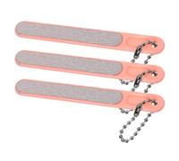 Cabilock 3 Pièces Mini Polissoirs pour Ongles en Plastique Rose pour Manucure et Pédicure, Limes à Ongles Portables pour Voyage Finition Lisse et Élimination des Bords Irréguliers