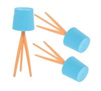 Cabilock 3 pièces Miniature Lampe de Table Bleue pour Maison de Poupée Lampe Vintage LED Miniature Accessoire Décoratif Réaliste et Élégant pour Mobilier de Maison Poupee