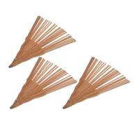 Cabilock 3 Pièces Monture Éventail et Activités en Plein Air pour Spectacles de Danse Bois Marron 30 Branches, Structure Légère et Facile à Assembler pour Accessoires Ventilateur