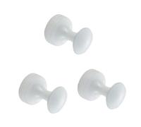 Cabilock 3 pièces Patère Murale Simple Ronde Crochet Mural pour Salle de Bain Cuisine et Chambre Support Compact pour Manteaux Casquettes et Vêtements Installation Facile avec Vis