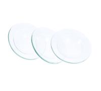 Cabilock 3 pièces Plat Verre Transparent pour Chauffe-Cire Accessoire Diffuseur Huiles Essentielles Rond pour Fondants Parfumés et Bougies Relaxation