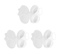 Cabilock 3 Pièces Pocheuse à Œufs Micro-ondes Bac à Vapeur Antiadhésif Cavités avec Couvercle Cuiseur Portable pour Œufs Vapeur Pratique et Facile à Nettoyer Accessoire Cuisine