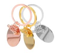 Cabilock 3 Pièces Porte Clés de Remise des Diplômes Acier Inoxydable de Acier Or Rose pour Étudiants de Collège Lycée et École Intermédiaire Souvenir Personnalisable de Graduation