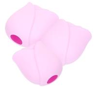 Cabilock 3 pièces Protège-pinceaux Maquillage Silicone Forme de Rose Lot de Couvre-pinceaux Fond de Teint Flexibles Lavables et Réutilisables Protection Anti-poussière pour Pinceaux Blush