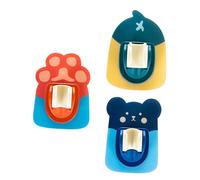 Cabilock 3 Pièces Support Mural pour Douchette Adhésif sans Perçage Support Réglable Étanche et à Lhumidité Compatible Plupart des Pommeaux de Design Cartoon Bleu Vert Orange