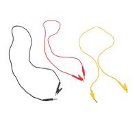 Cabilock 3 Pièces Test Leads With Stackable Banana Plug And Secure Alligator Clamps Insulated Electrical Jumper Wires For Circuit Testing And DIY Repair