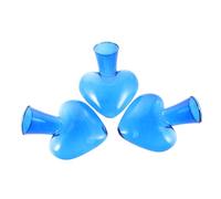 Cabilock 3 Pièces Vases Verre Transparent Forme de Cœur avec Support Hydroponie Décorative pour Fleurs et Plantes Vase Boho Élégant et Romantique pour Maison