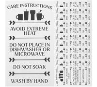 Cabilock 30 Pièces Cartes Instructions de Soin pour Verres avec Pailles Cartes Pratiques pour Entretien de Tasses Verre Papier Épais pour Petites Entreprises et Boutiques Ligne