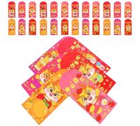 Cabilock 30 Pièces Enveloppes Rouges Dragon Chinoises de Taille L pour Nouvel An Chinois et Cadeaux Traditionnels