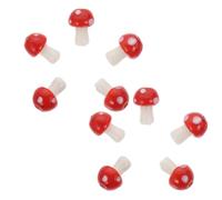 Cabilock 30 Pièces Pendentif Champignon en Verre Coloré Rouge | Breloque Légère et Robuste, pour Boucles D’oreilles, Chaîne Pull