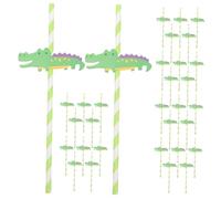 Cabilock 300 pièces Paille Papier Biodegradable Pailles Colorées Animaux pour pour Anniversaires et Événements Spéciaux