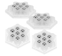 Cabilock 32 Pièces Mini Roulettes Silencieuses Autoadhésives Acier Inoxydable pour Meubles Valises et Rangements Roulettes Compactes à Rotation Souple et Charge Lourde