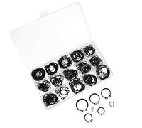 Cabilock 320 pièces Anneaux de Retenue Externes Circlips Acier Assortiment pour Axes et Arbres avec Boîte de Rangement Transparente
