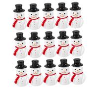 Cabilock 36 Pièces Noël Bonhomme de Neige Ornements Figurine de Bonhomme de Neige Miniature en résine Figurines avec Chapeau Micro Paysage