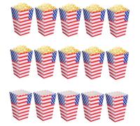 Cabilock 36pièces Boîtes Pop Corn Jetables pour Fête Américaine Décorations Cinéma Carnaval Boîtes à Bonbons pour Fête Nationale