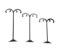 Cabilock 3pcs / Set en Fer forgé t-Forme Boucles d'oreilles présentoir Titulaire Bijoux Rack Organisateur pour Stud balancent Boucles d'oreilles (Noir)