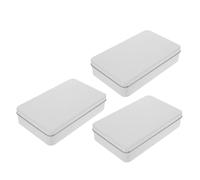 Cabilock 3pièces Boîtes Blanc Pour Bonbons Boîtes Métalliques Avec Couvercle Décoratives Petites