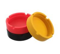 Cabilock 3pièces Cendrier Rond Silicone pour Voiture Maison Bureau Hôtel Incassable Petit Cendrier pour Intérieur Et Extérieur Facile à Nettoyer Et Stable