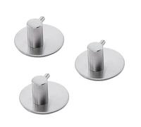 Cabilock 3pièces Crochet Mural Acier Inoxydable Patère Ronde Non-adhésive Pour Serviettes Et Vêtements Organisateur Élégant Pour Salle De Bain Et Cloakroom Installation Facile Et