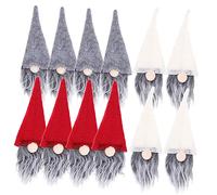 Cabilock 4 Ensembles Lot De 4 Chapeaux De Noël pour Bouteilles De Vin Pochettes À Vin Ornements Arbre Rouge À Vin De Nœud pour Bouteilles De Vin De 12 pièces * 4