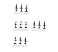 Cabilock 4 Ensembles Modèle De Construction De Neige Figurine De Sapin De Noël Mini Sapins De Noel Artificiels Modèle De Sapin De Noël Sapin De Noel Artificiel Plastique 6 Pièces * 4