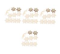 Cabilock 4 Ensembles Pendentif Décor Jet De Neige pour Sapin De Noel Joyeux Noël Lumières De Flocon De Neige Gonflable De Plein Air Guirlande Lumineuse Rideau Buis 30 Pièces * 4