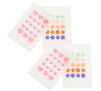 Cabilock 4 feuilles Patch Anti-acné Hydrocolloïde Ultra-fin Autocollants Miniatures Invisibles Formes Colorées Fleurs Étoiles Cœurs Soins Pratiques pour Peau Réparation Délicate et