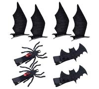 Cabilock 4 Paires de Pinces à Cheveux Halloween Petites Ailes de Diable pour Garçon et Filles Décoration Capillaire de Bal Masqué Accessoire Léger et Facile à Porter