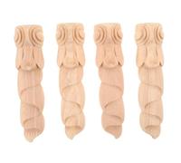 Cabilock 4 Pièces Appliques Dangle Massif Décoratifs Motifs Floraux Européens Classiques Ornements pour Meubles Portes et Armoires Faciles à Installer