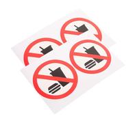 Cabilock 4 Pièces Autocollants Interdiction de Manger Autocollants Adhésifs Décalques Avertissement pour Fenêtres et Signe Prohibition Élégant et Pratique Application Facile et Rapide