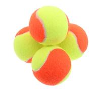 Cabilock 4 Pièces Balles de Tennis D’entraînement sans Pression | Caoutchouc, Rebond Faible et Forme Stable, Surface Vive, Usage Maison et Pratique Débutant