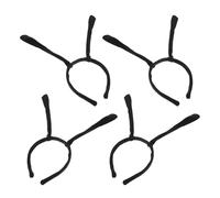 Cabilock 4 Pièces Bandeau D'antenne de Fourmi Noir pour Garçon et Filles, Accessoire Robuste en Tissu, pour Cosplay et Événements Scolaires, Style Créatif et Coloré