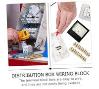Cabilock 4 pièces Barre de Distribution Cuivre Bornier Vis pour Raccordement Électrique Barres de Terre Neutre Résistantes Corrosion Connexion Stable pour Tableau Électrique