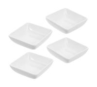 Cabilock 4 pièces Bol à Tremper Carré Céramique pour Sauce Soja et Vinaigre Plat de Condiments Pratique pour Cuisine et Restaurant Réutilisable