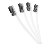 Cabilock 4 pièces Brosse Fine Laiton pour Nettoyage Précis Mini Brosse Métallique Compacte pour Interstices pour Éliminer Rouille sur Noix Décoratives Portes et Fenêtres