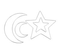 Cabilock 4 Pièces Capteur De Rêves Matériel Lune Étoile Capteur De Rêves Anneaux De Cerceau En Métal Pour Bricolage Artisanat Tenture Murale Anneaux En Macramé De Fer Cerceaux Floraux