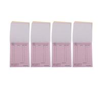 Cabilock 4 Pièces Carnet et Format Professionnel en Papier de Reçus Blanc Lignes Structurées et Suivi des Commandes pour Petites
