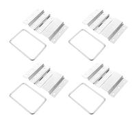 Cabilock 4 Pièces Charnière Pliable en Alliage Argenté pour Flight Case et Caisse à Outils, Installation Rapide, Robuste, pour Valise de Transport et Coffrets Lourds 25kg